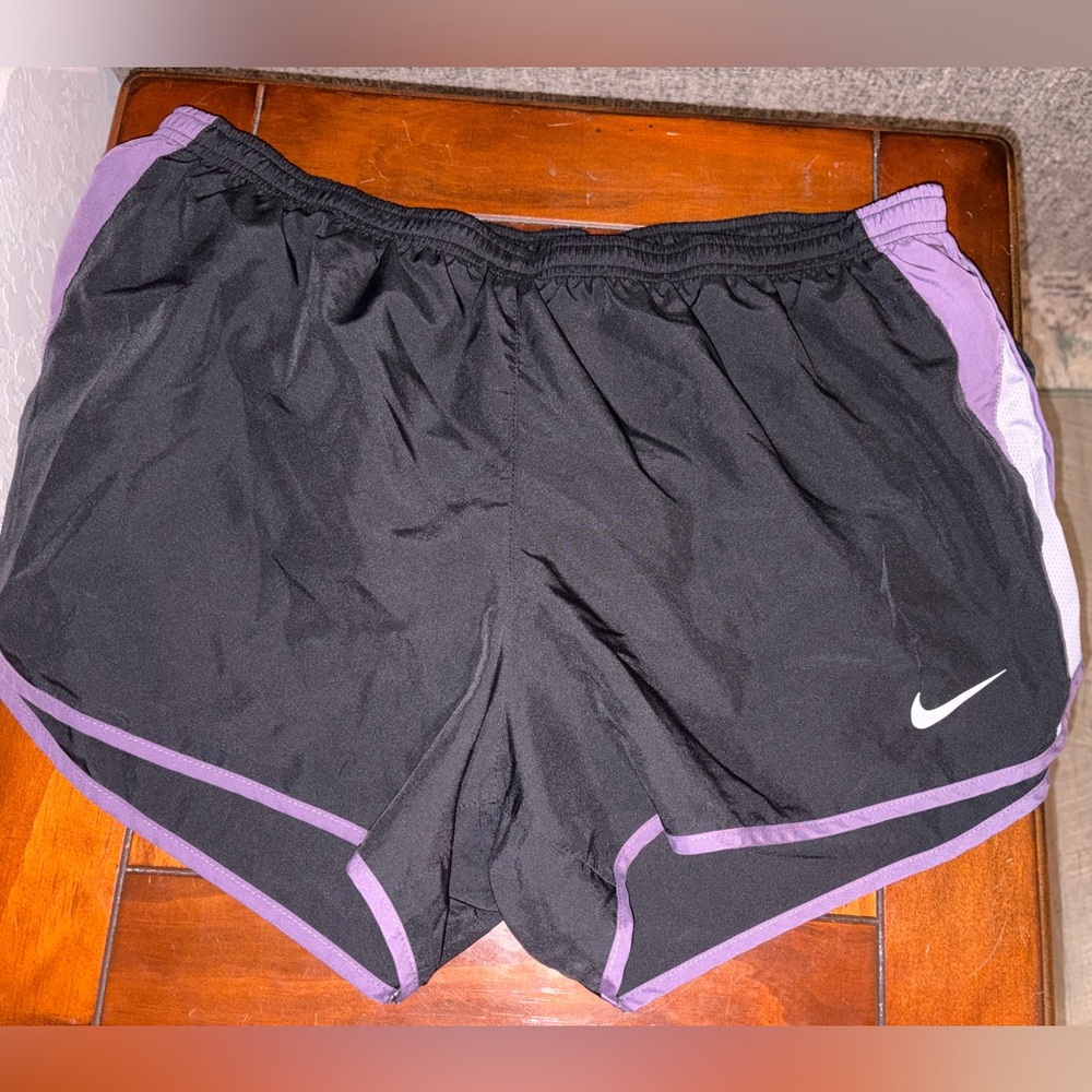 Nike Women's Athletic Shorts in Black and Purple